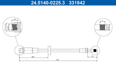 Тормозной шланг ATE 24.5140-0225.3