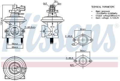 Клапан возврата ОГ NISSENS 98474
