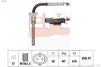 Devējs, Izplūdes gāzu temperatūra EPS 1.220.342