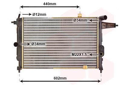 Radiators, Motora dzesēšanas sistēma VAN WEZEL 37002119