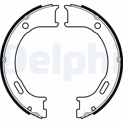 Bremžu loku kompl., Stāvbremze DELPHI LS2076