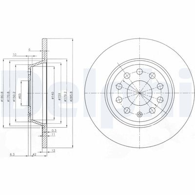 Тормозной диск DELPHI BG3954