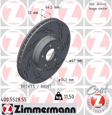 Тормозной диск ZIMMERMANN 400.5528.55
