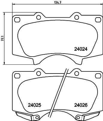 HELLA PAGID 8DB355010491 Bremžu uzliku kompl