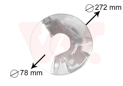 Dubļu sargs, Bremžu disks VAN WEZEL 5823372
