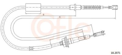 Трос, управление сцеплением COFLE 92.18.2071