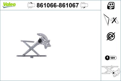 Stikla pacelšanas mehānisms VALEO 861066