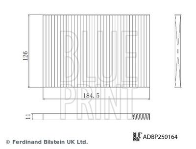 BLUE PRINT ADBP250164 Filtrs, Salona telpas