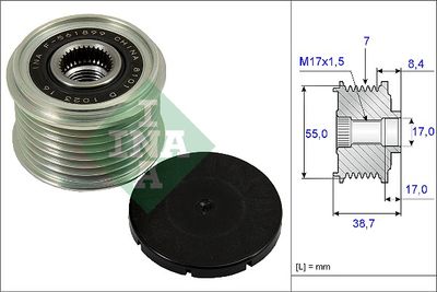 Механизм свободного хода генератора Schaeffler INA 535 0239 10