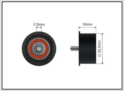 Паразитный / Ведущий ролик, зубчатый ремень CAFFARO 154-49