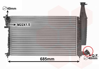 Radiators, Motora dzesēšanas sistēma VAN WEZEL 09002168
