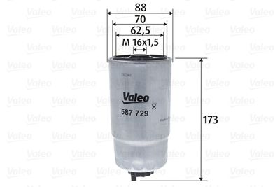 Degvielas filtrs VALEO 587729