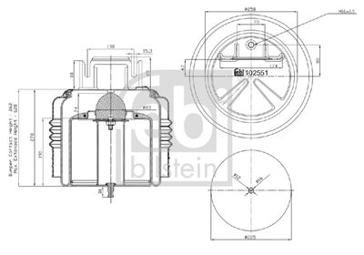 Pneimoatsperes spilvens, Pneimopiekare FEBI BILSTEIN 102551