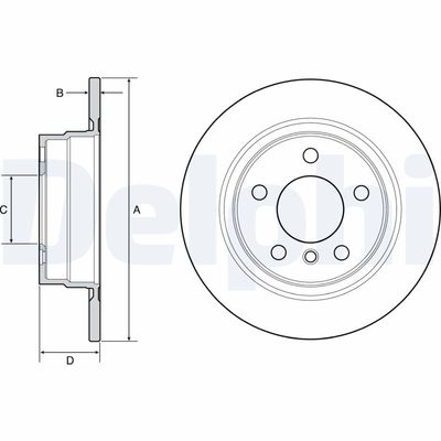 Тормозной диск DELPHI BG4649C