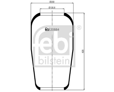 Pneimoatsperes spilvens, Pneimopiekare FEBI BILSTEIN 20884