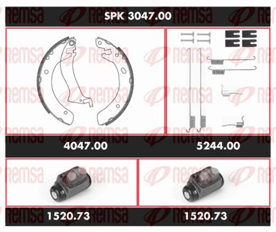 Bremžu komplekts, Trumuļu bremzes REMSA SPK 3047.00