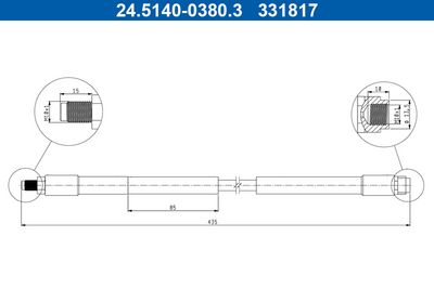 Тормозной шланг ATE 24.5140-0380.3