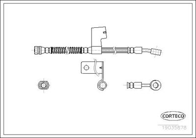 Тормозной шланг CORTECO 19035878