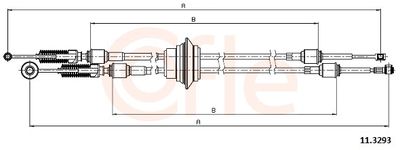 Трос, механическая коробка передач COFLE 92.11.3293