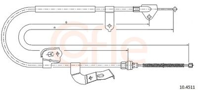 Тросик, cтояночный тормоз COFLE 10.4511