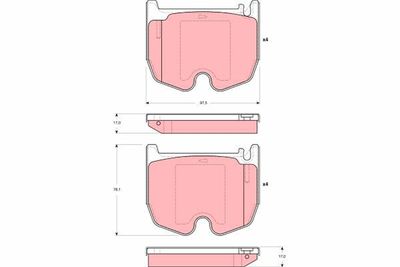 Комплект тормозных колодок, дисковый тормоз TRW GDB1541