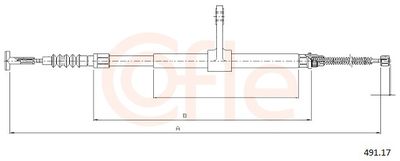 Тросик, cтояночный тормоз COFLE 92.491.17