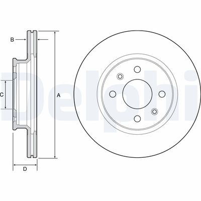 Тормозной диск DELPHI BG4535