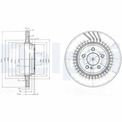 Тормозной диск DELPHI BG3727