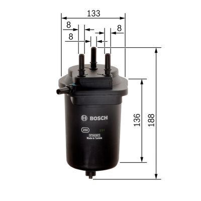 Degvielas filtrs BOSCH 0450906469