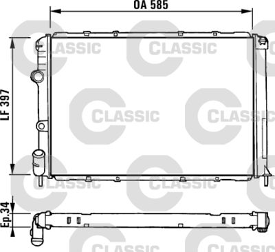 Radiators, Motora dzesēšanas sistēma VALEO 231380
