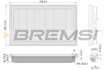 Воздушный фильтр BREMSI FA1111