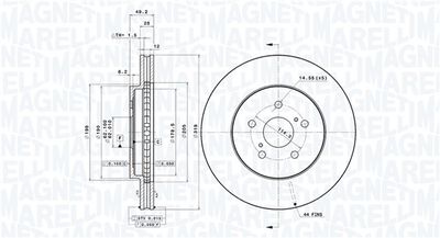 Bremžu diski MAGNETI MARELLI 360406069701