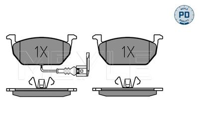 Комплект тормозных колодок, дисковый тормоз MEYLE 025 220 3517/PD