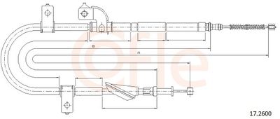 Тросик, cтояночный тормоз COFLE 17.2600