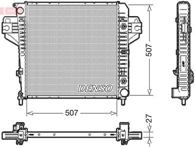 Радиатор, охлаждение двигателя DENSO DRM06033