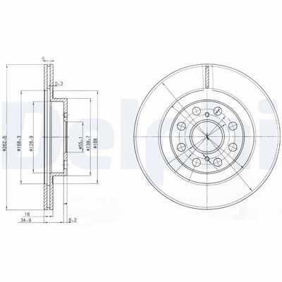 Bremžu diski DELPHI BG3825