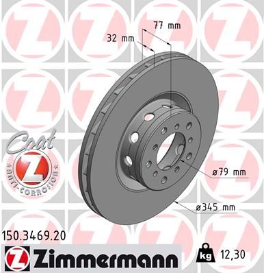 Bremžu diski ZIMMERMANN 150.3469.20