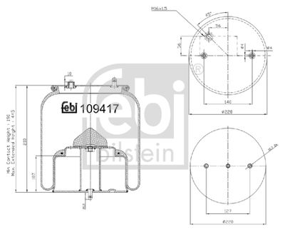 Pneimoatsperes spilvens, Pneimopiekare FEBI BILSTEIN 109417