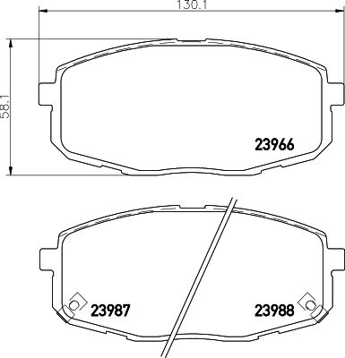 Bremžu uzliku kompl., Disku bremzes HELLA PAGID 8DB 355 010-611