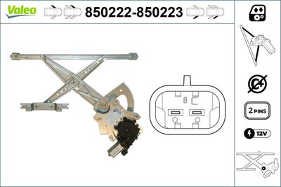 Стеклоподъемник VALEO 850222