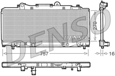 Radiators, Motora dzesēšanas sistēma DENSO DRM13002