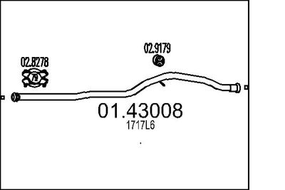 Труба выхлопного газа MTS 01.43008