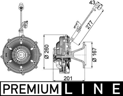 Sajūgs, Radiatora ventilators MAHLE CFC 115 000P