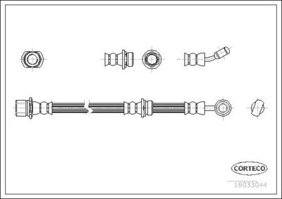 Тормозной шланг CORTECO 19033044