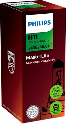 Лампа накаливания, фара дальнего света PHILIPS 24362MLC1