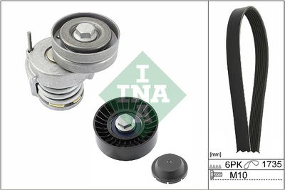 Ķīļrievu siksnu komplekts Schaeffler INA 529 0505 10