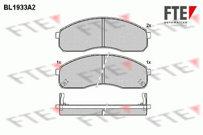 Bremžu uzliku kompl., Disku bremzes FTE 9010523