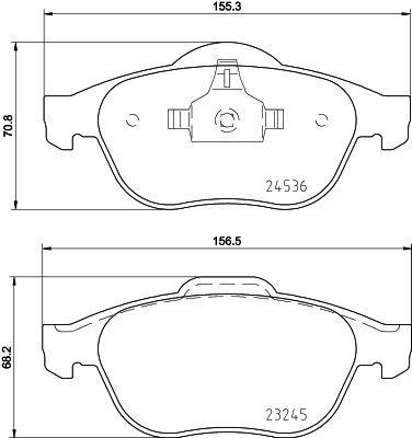 Bremžu uzliku kompl., Disku bremzes HELLA PAGID 8DB 355 013-241