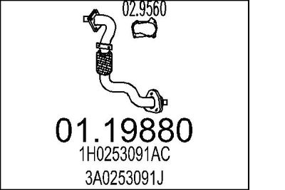 Труба выхлопного газа MTS 01.19880