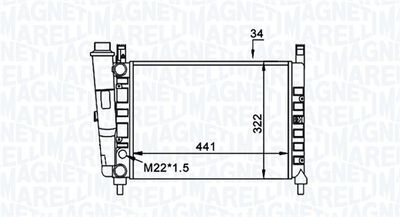Radiators, Motora dzesēšanas sistēma MAGNETI MARELLI 350213162300